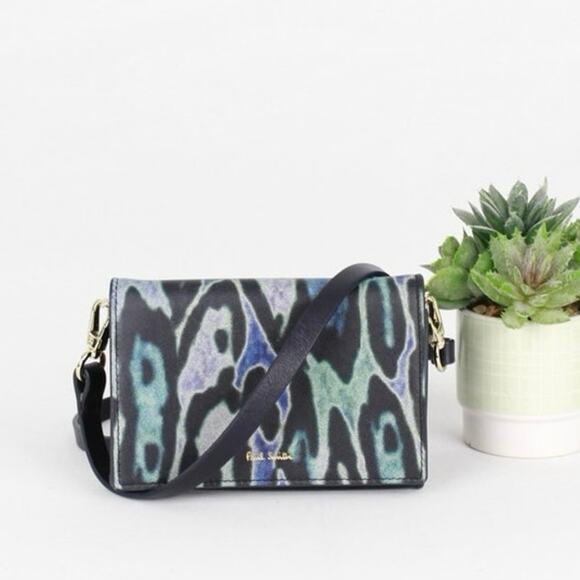 Paul Smith Leopard Print Leather Crossbody Bag